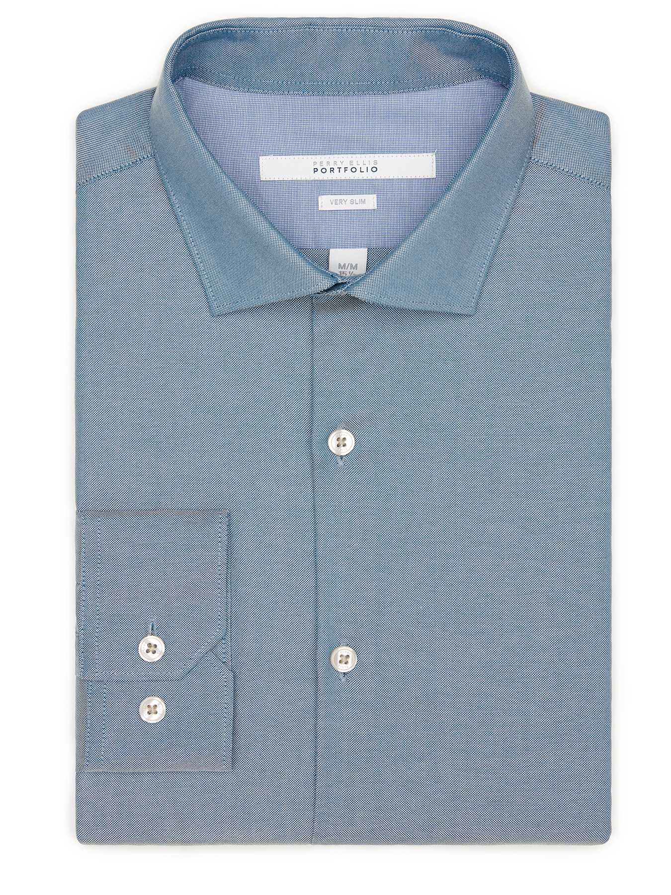 Perry Ellis Very Slim Solid Oxford Dress Shirt