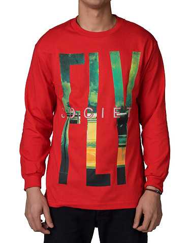 FLY SOCIETY MENS Red Clothing / Tops M