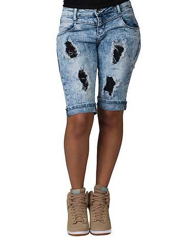 ESSENTIALS WOMENS Blue Clothing / Denim Shorts