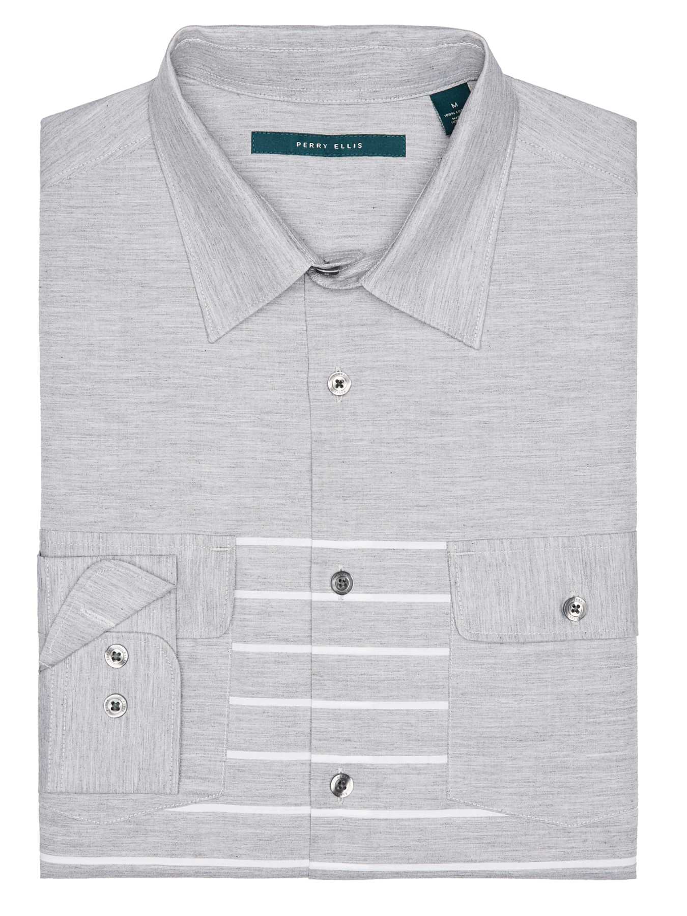 Perry Ellis Engineered Heather Stripe Shirt