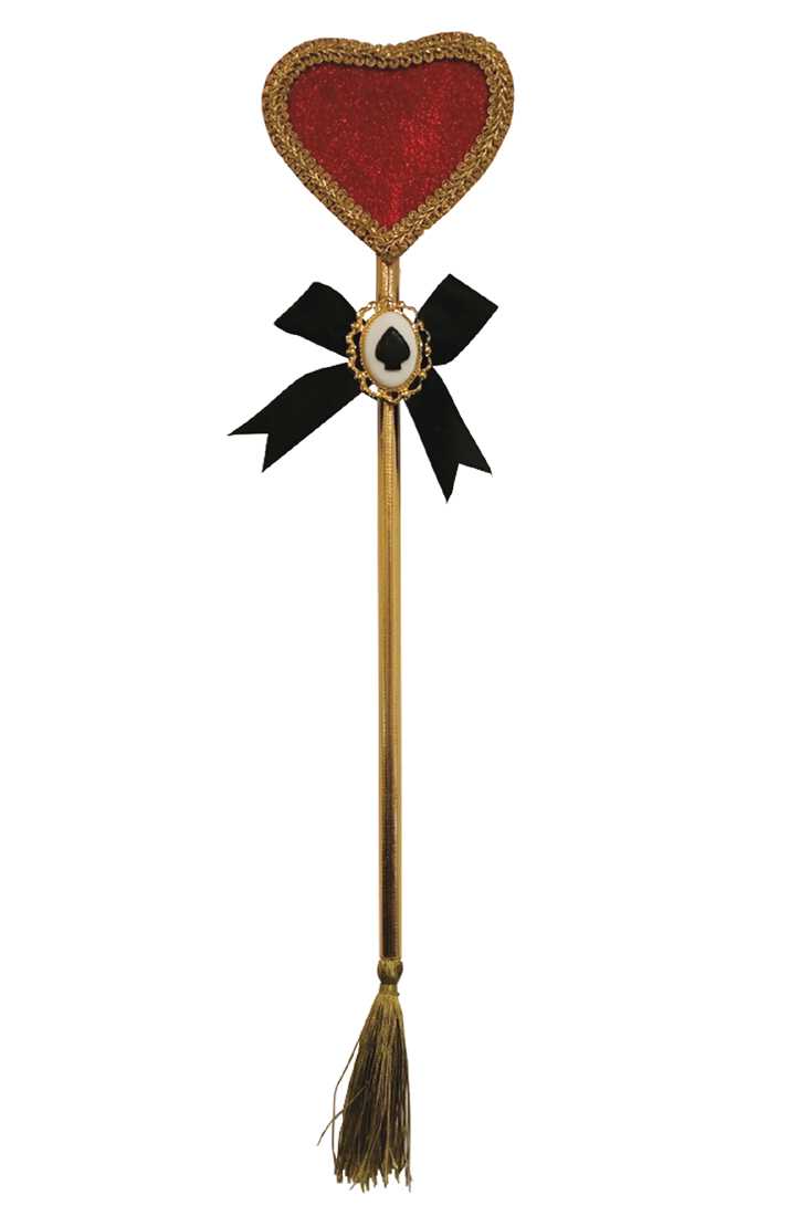 Red Glitter Heart Queen Scepter