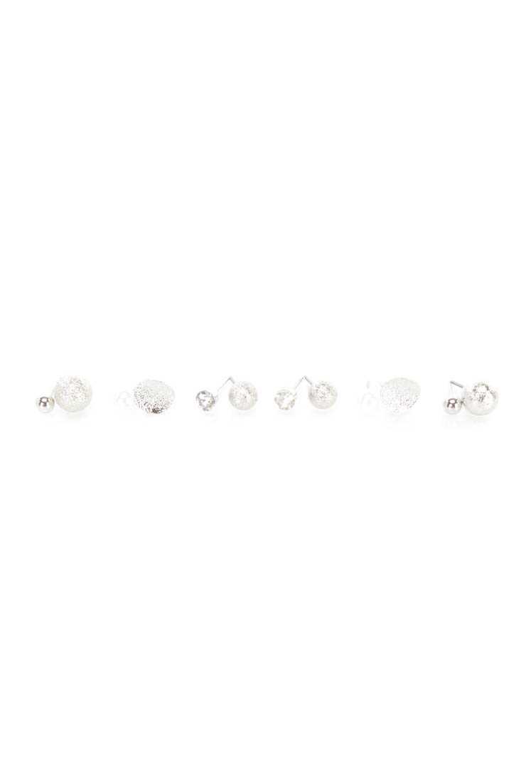Silver High Polish Stud Set