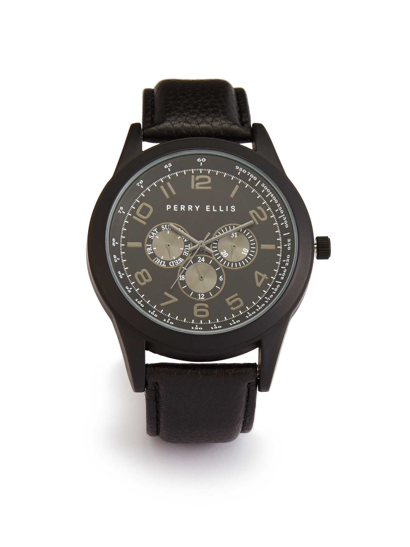 Perry Ellis Pebbled Strap Watch