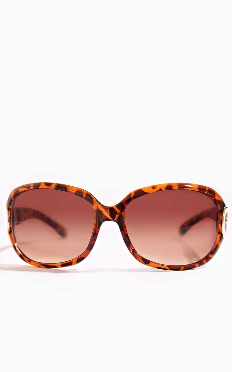 Renee' Chain Square Sunglasses - N/S - TORT by Styles For Less
