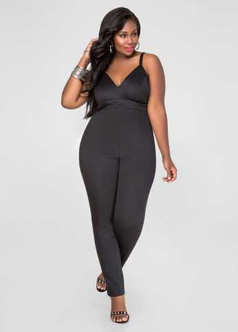 Banded Scuba Jumpsuit