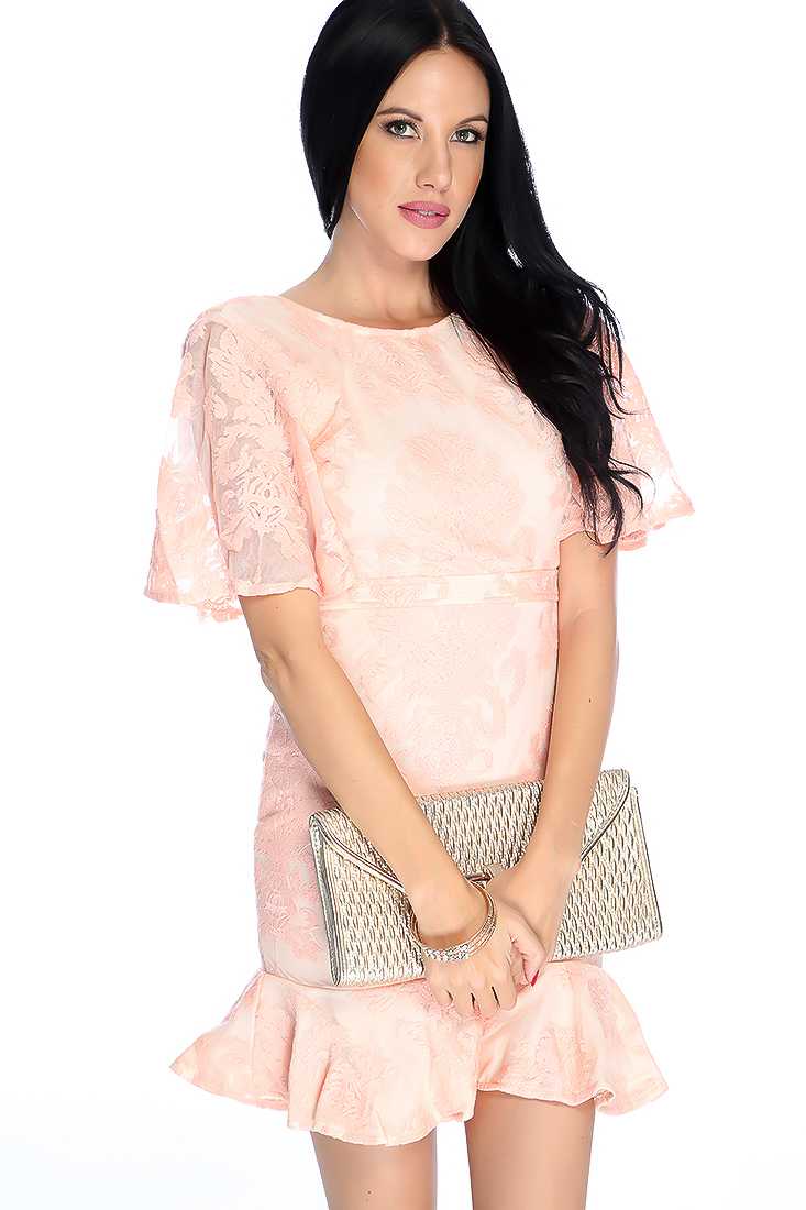 Sexy Stylish Embroidered Mesh Detail Cocktail Dress