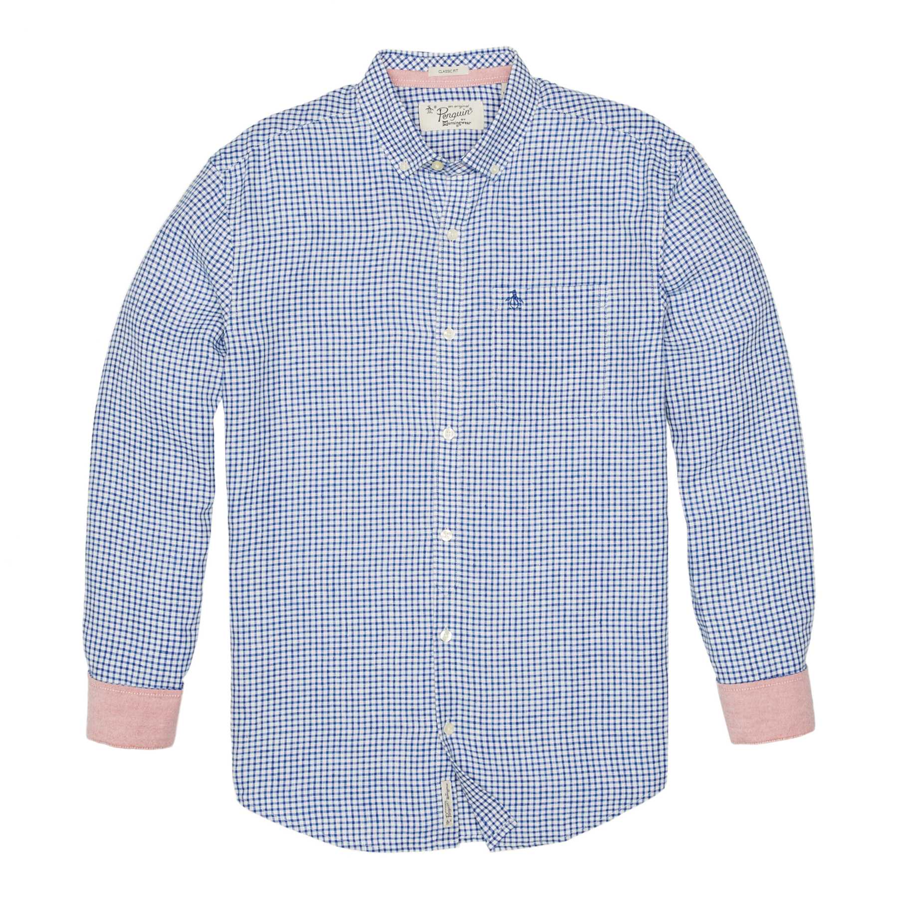 Original Penguin CLASSIC FIT LINEN GINGHAM SHIRT
