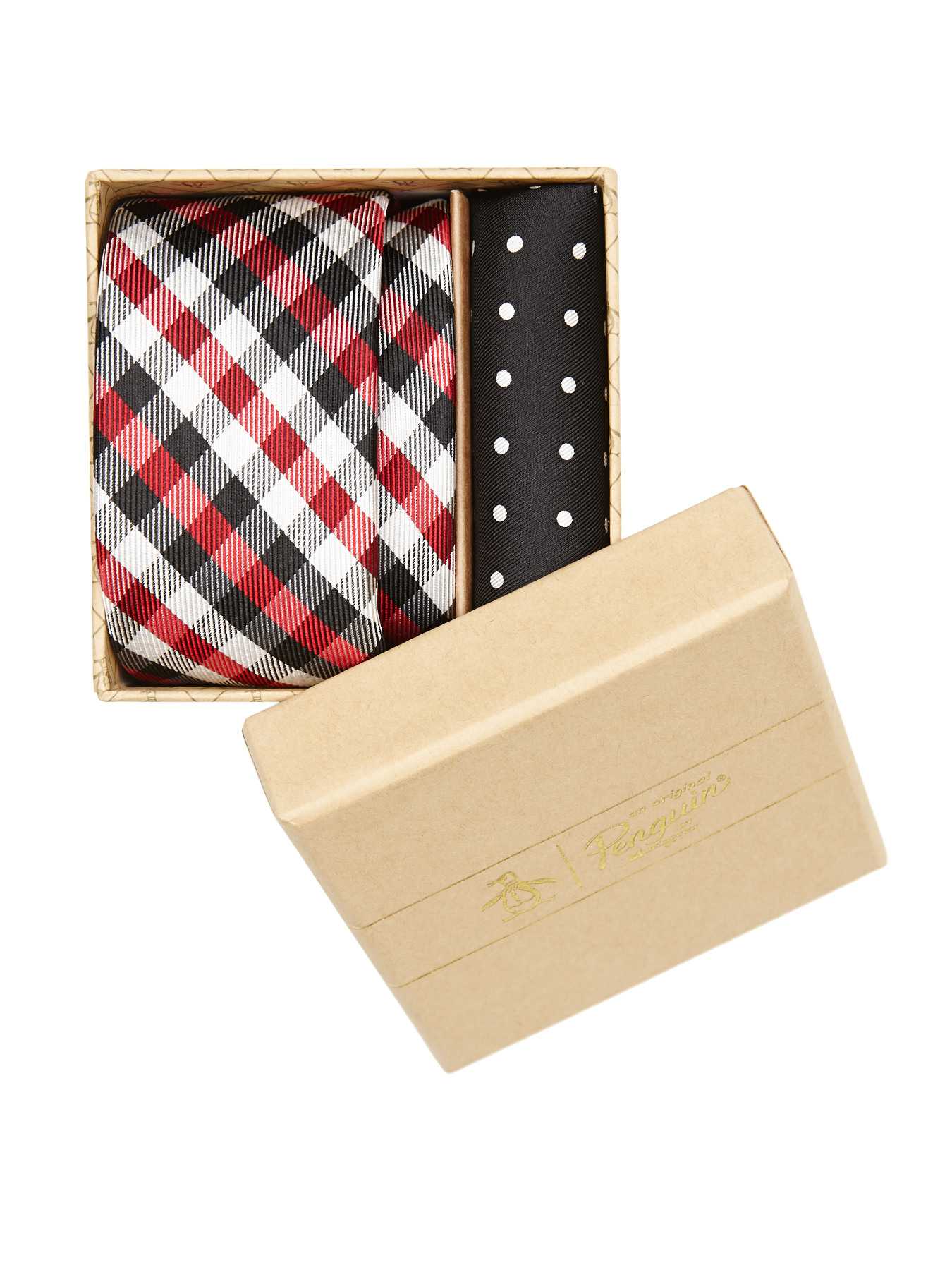Original Penguin STRAIGHT TIE AND POCKET SQUARE GIFT SET