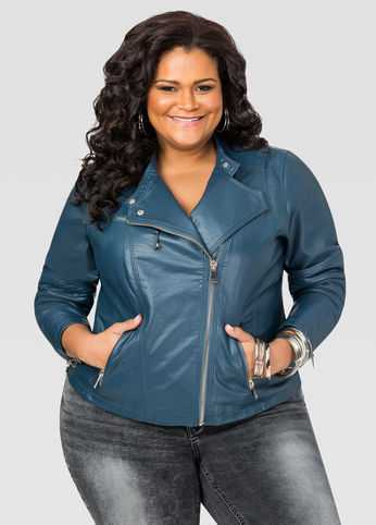 Zip Detail Moto Jacket