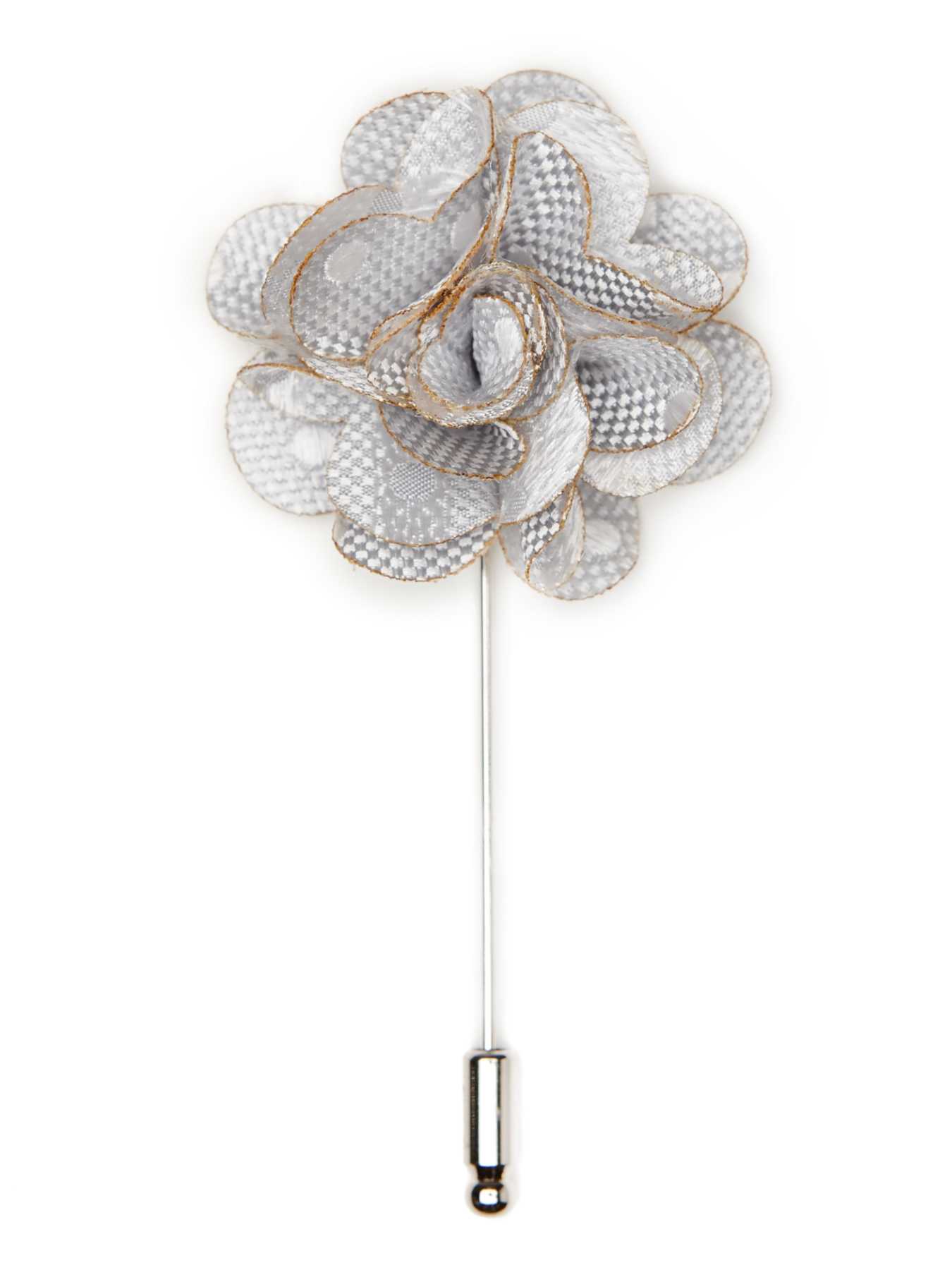 Perry Ellis Textured Dot Flower Lapel Pin