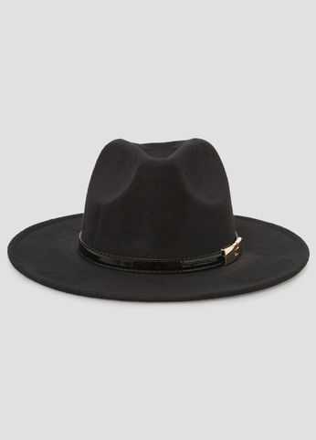Buckle Top Band Panama Hat