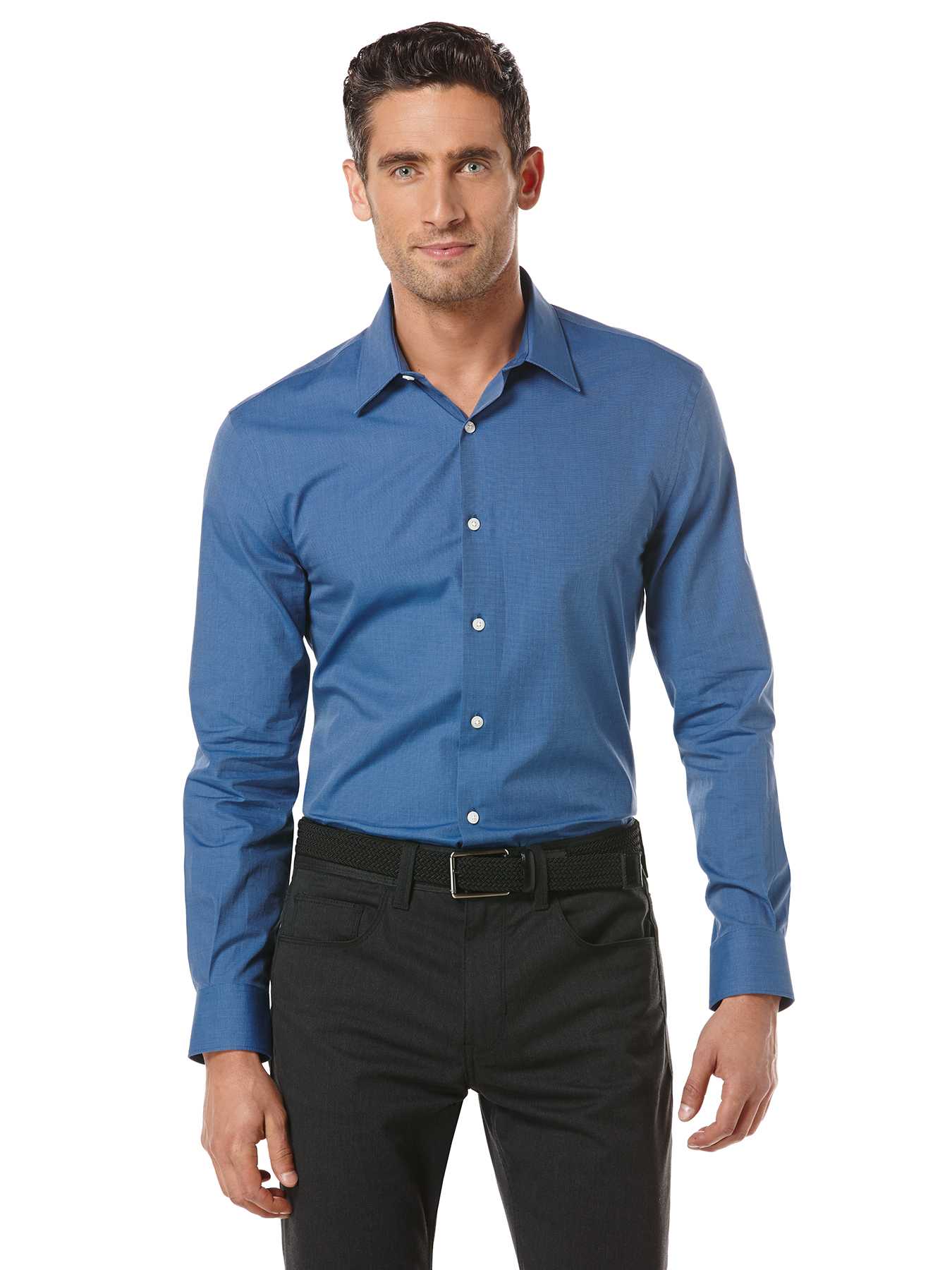Perry Ellis Regular Fit End on End Shirt