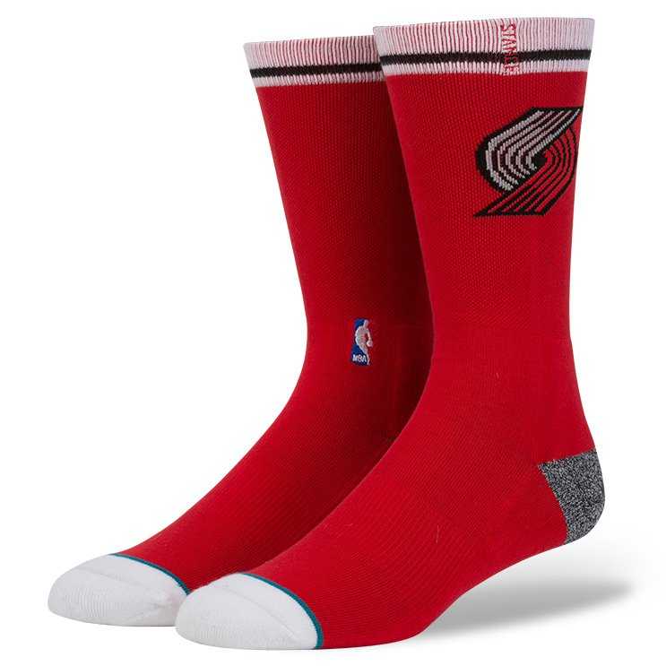 Stance Blazers Casual Logo RED L NBA Casual Socks