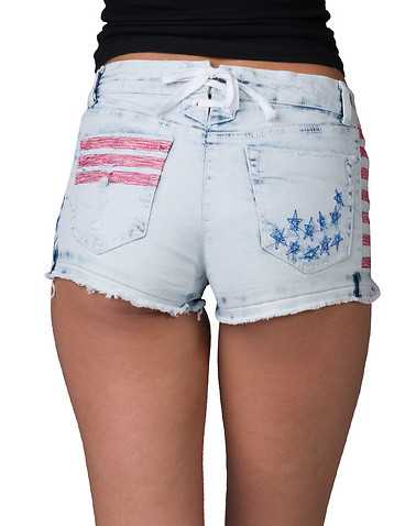 ESSENTIALS WOMENS Blue Clothing / Denim Shorts