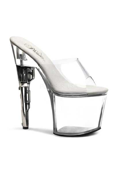 Clear Gun Shaped High Heels