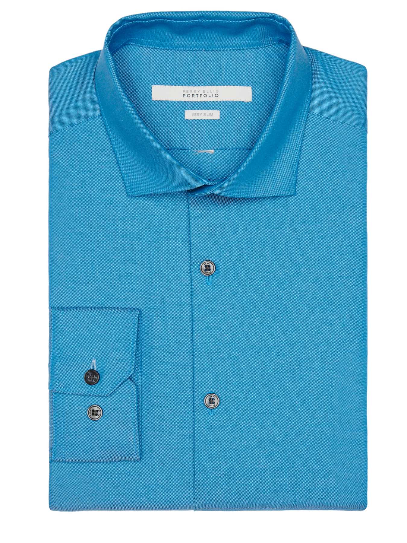 Perry Ellis Very Slim Solid Iridescent Dress Shirt