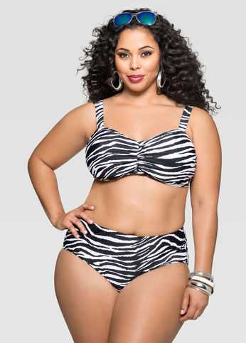 Zebra Print Bra Bikini Top