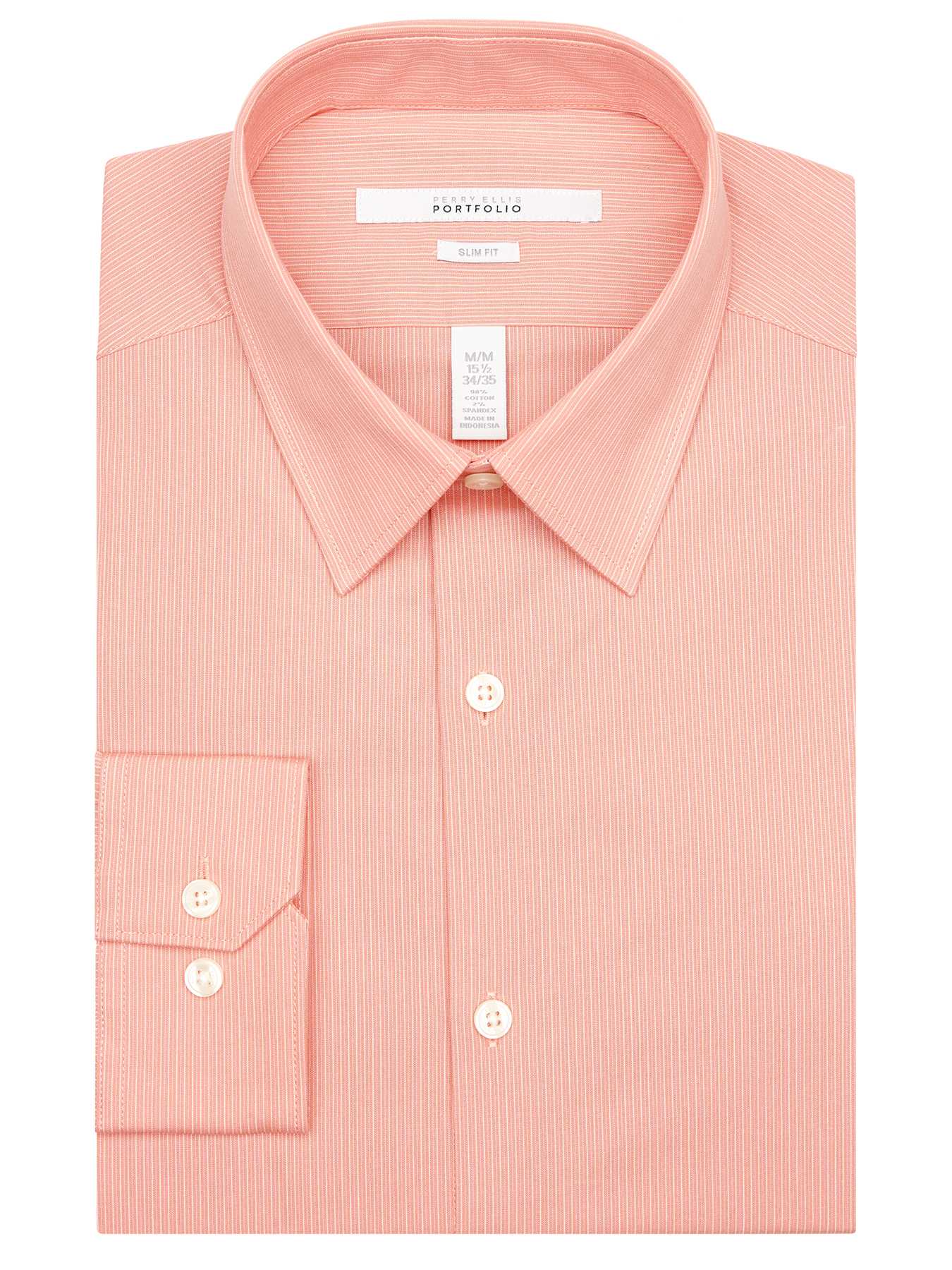 Perry Ellis Slim Fit Micro Stripe Dress Shirt