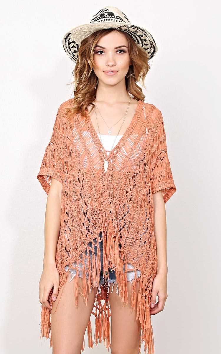 Marsala Mermaid Crochet Top - MARSALA in Size S/M by Styles For Less