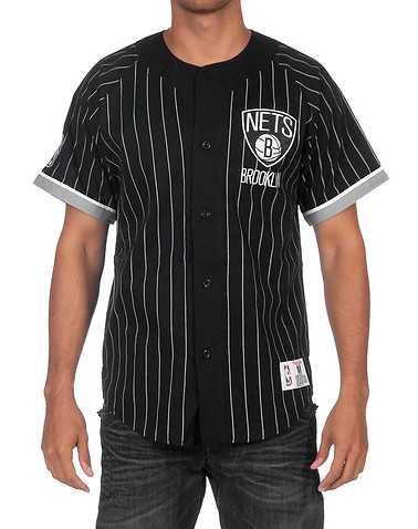 MITCHELL AND NESS MENS Black Clothing / Button Down Shirts M