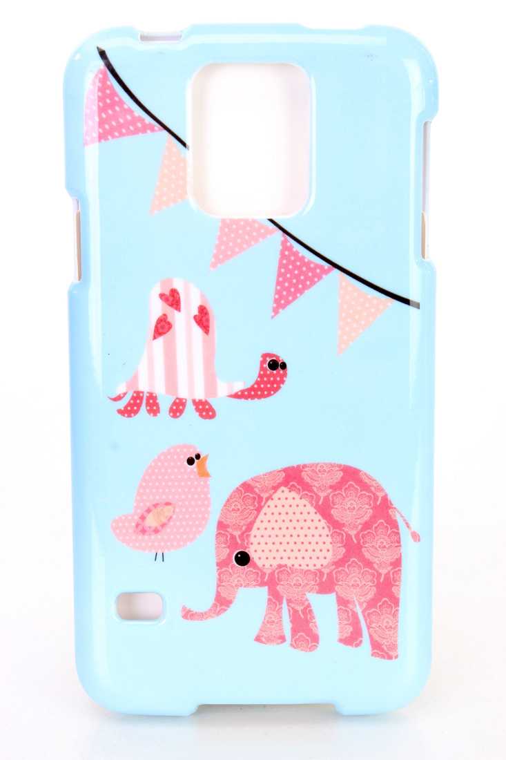 Pink Blue Two Toned Assorted Animal Design Samsung Galaxy S5 Case