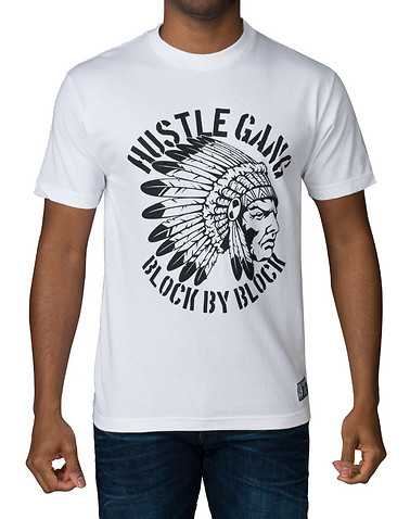 HUSTLE GANG MENS White Clothing / Tops S