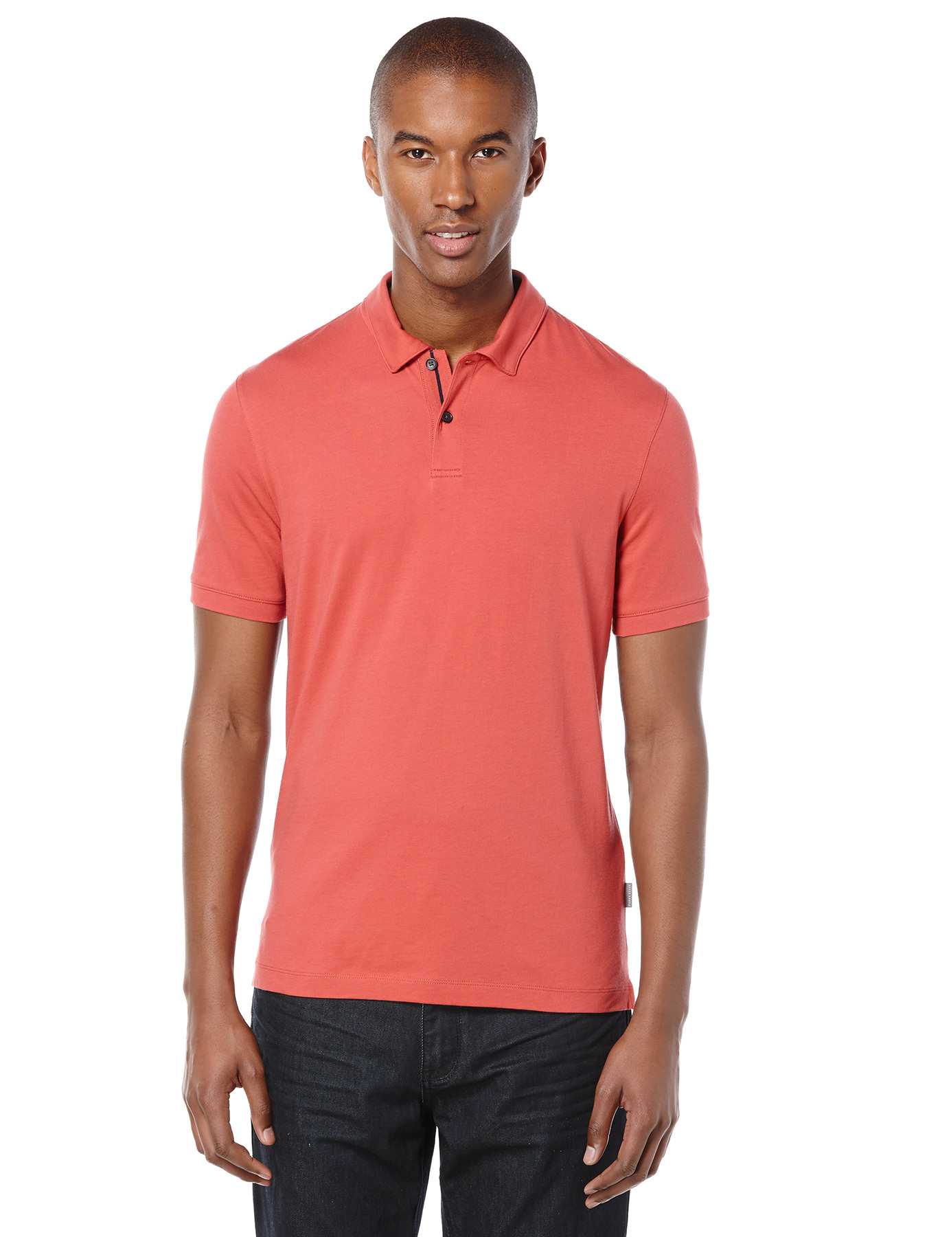 Perry Ellis Short Sleeve Solid Pima Cotton Polo