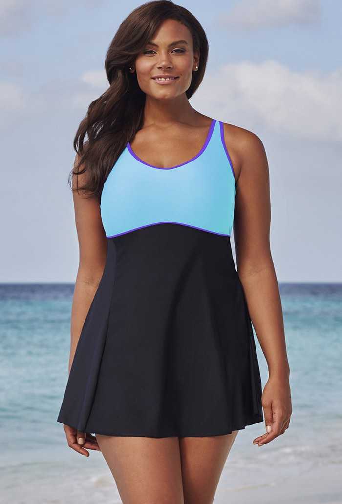 Cyanus Colorblock Swimdress