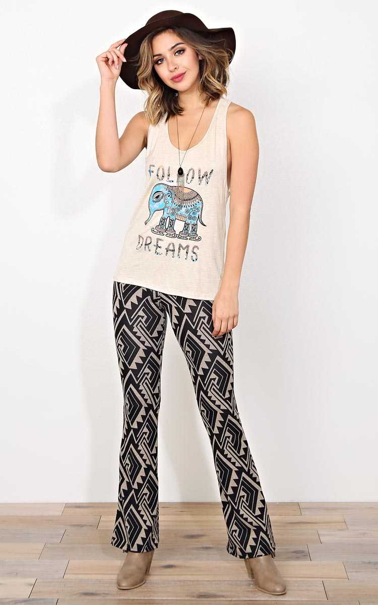 FOLLOW DREAMS Knit Tank - - Oatmeal in Size by Styles For Less