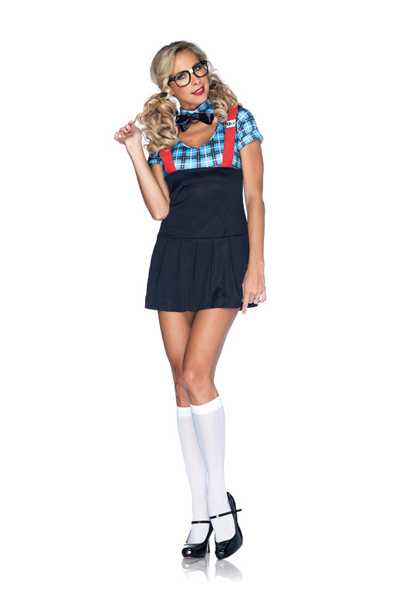 Blue 4 PC Naughty Nerd Costume