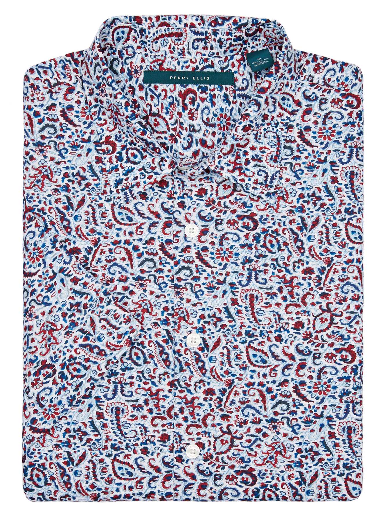 Perry Ellis Short Sleeve Multiprint Shirt