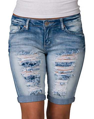 ESSENTIALS WOMENS Blue Clothing / Denim Shorts