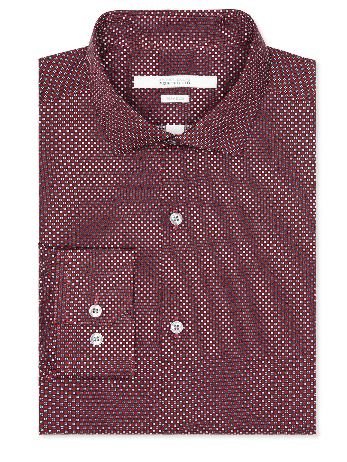 Perry Ellis Very Slim Window Print Dress Shirt