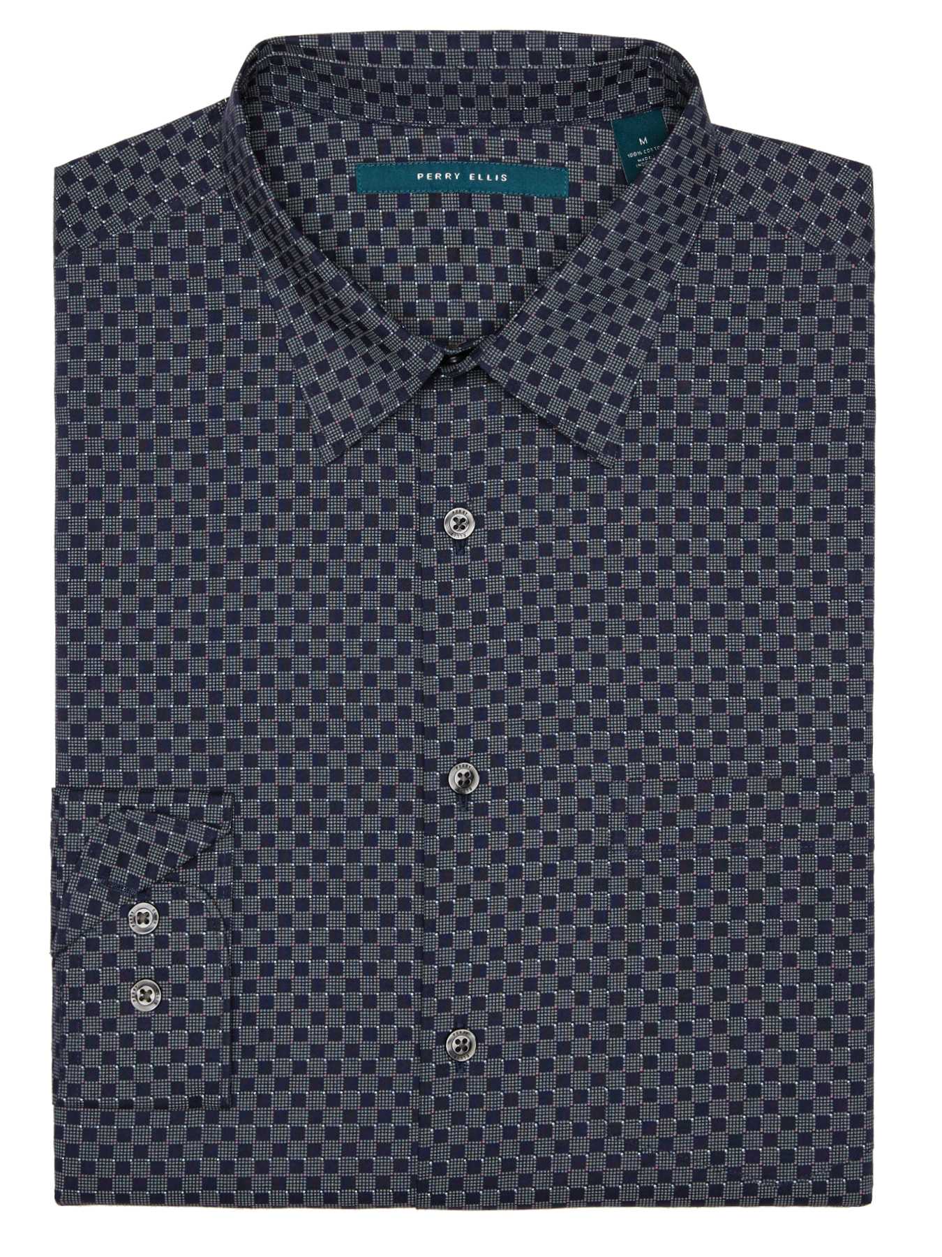Perry Ellis Exclusive Mini Square Print Shirt