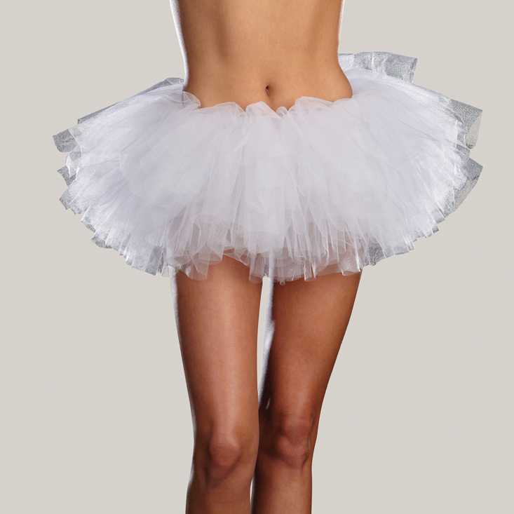 White Multi Layered Tulle Tutu Petticoat