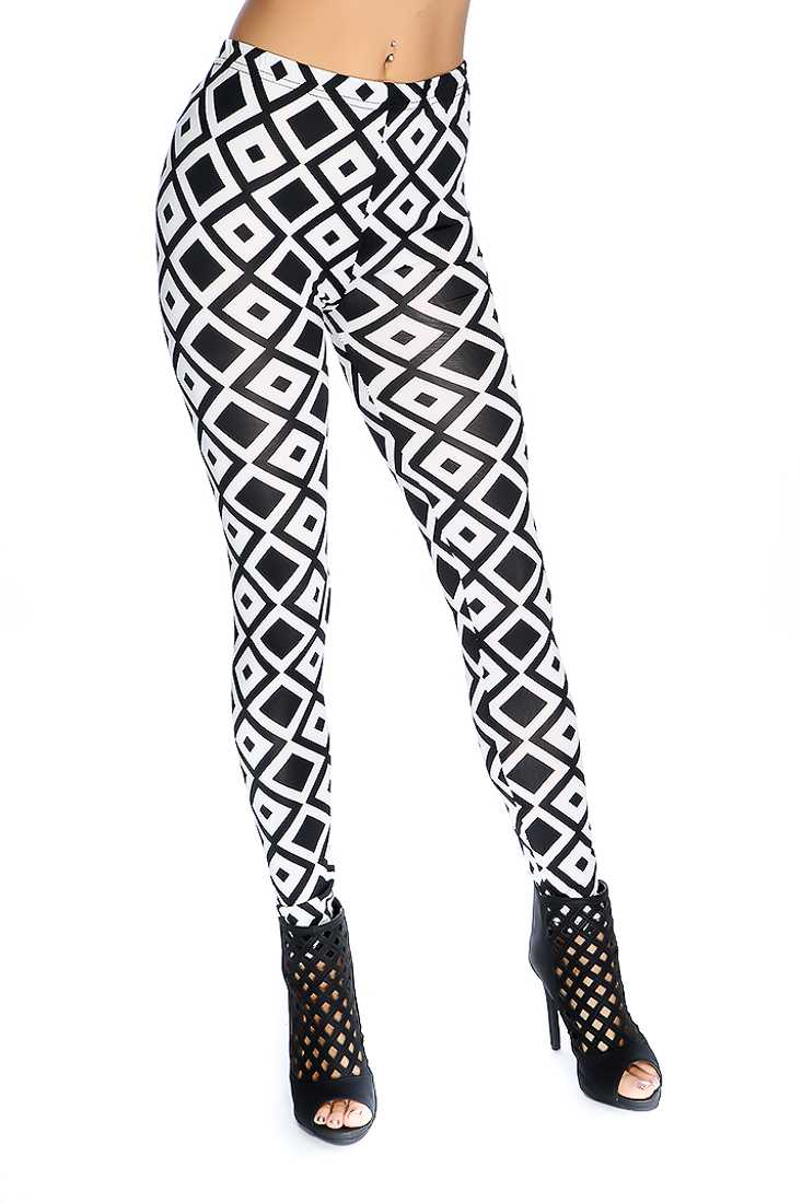 Geometric Pattern Casual Leggings