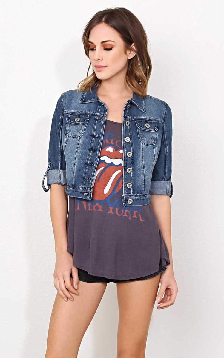 Raelyn Denim Jacket - LGE - in Size Large by Styles For Less