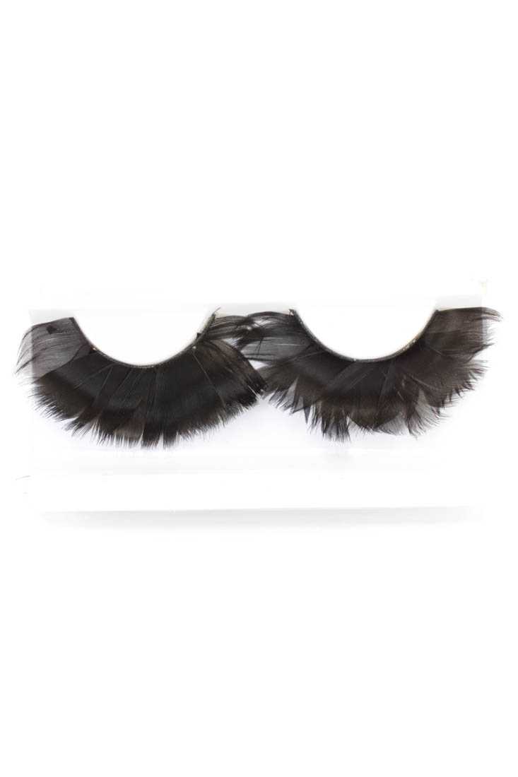 Black Faux Feather Eyelashes