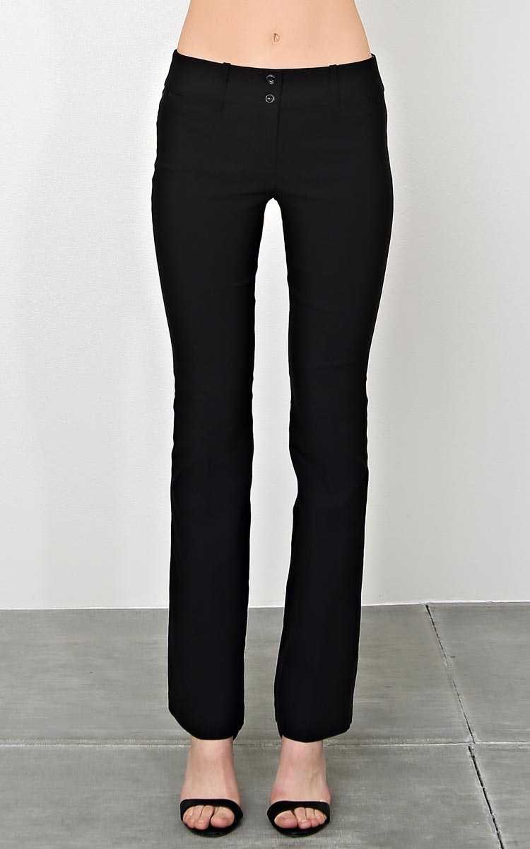 Weekends Off Woven Slacks - - Black in Size by Styles For Less