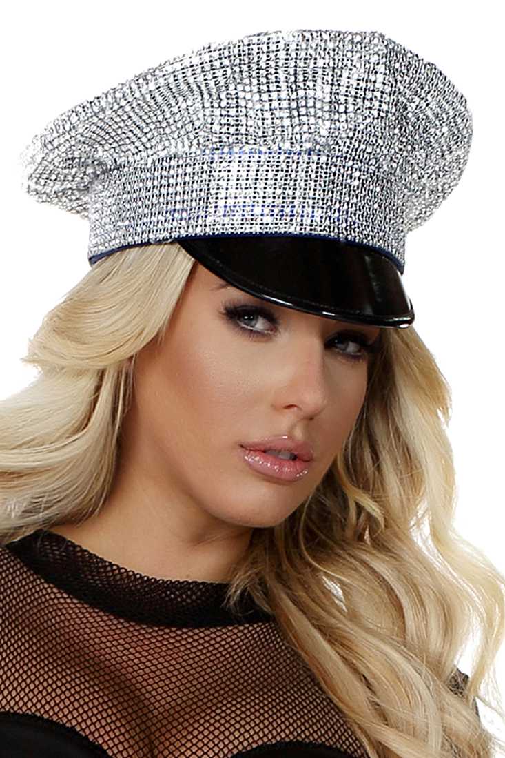 Silver Bling Patrol Hat Costume Accessory