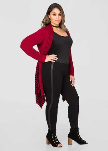 Faux Leather Side Ponte Pant