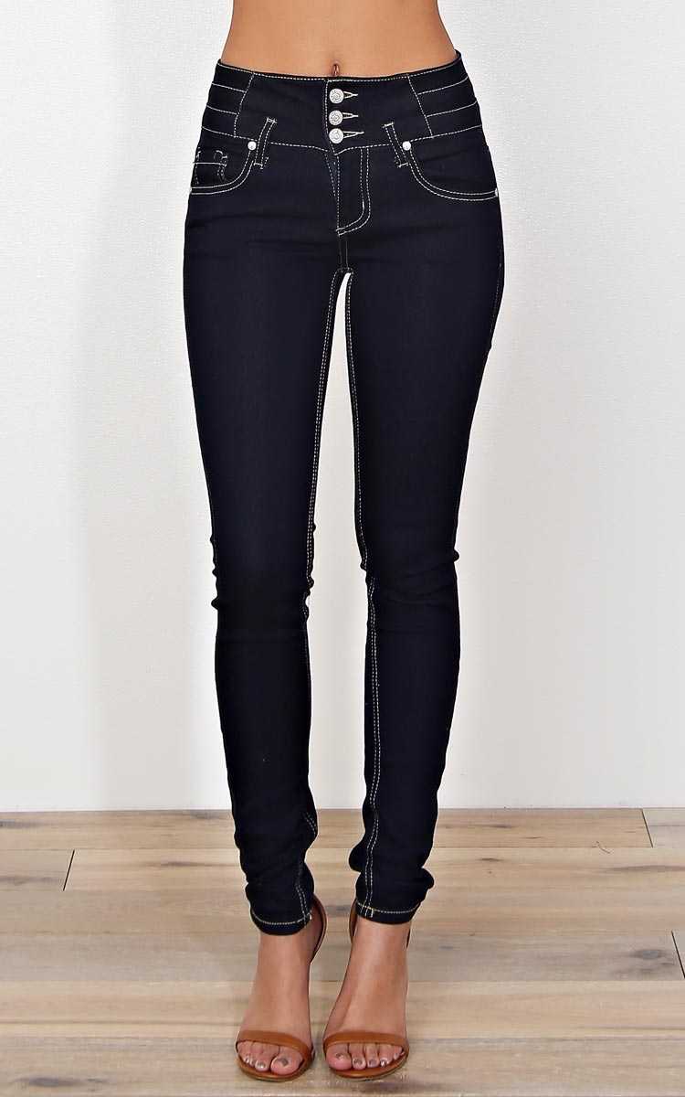 YMI Black Hyperstretch Jeggings - SML - Black in Size Small by Styles For Less