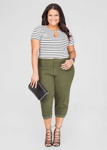 Twill Capri Pants
