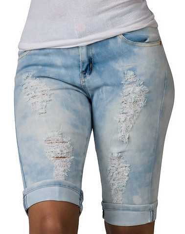 ESSENTIALS WOMENS Blue Clothing / Denim Shorts
