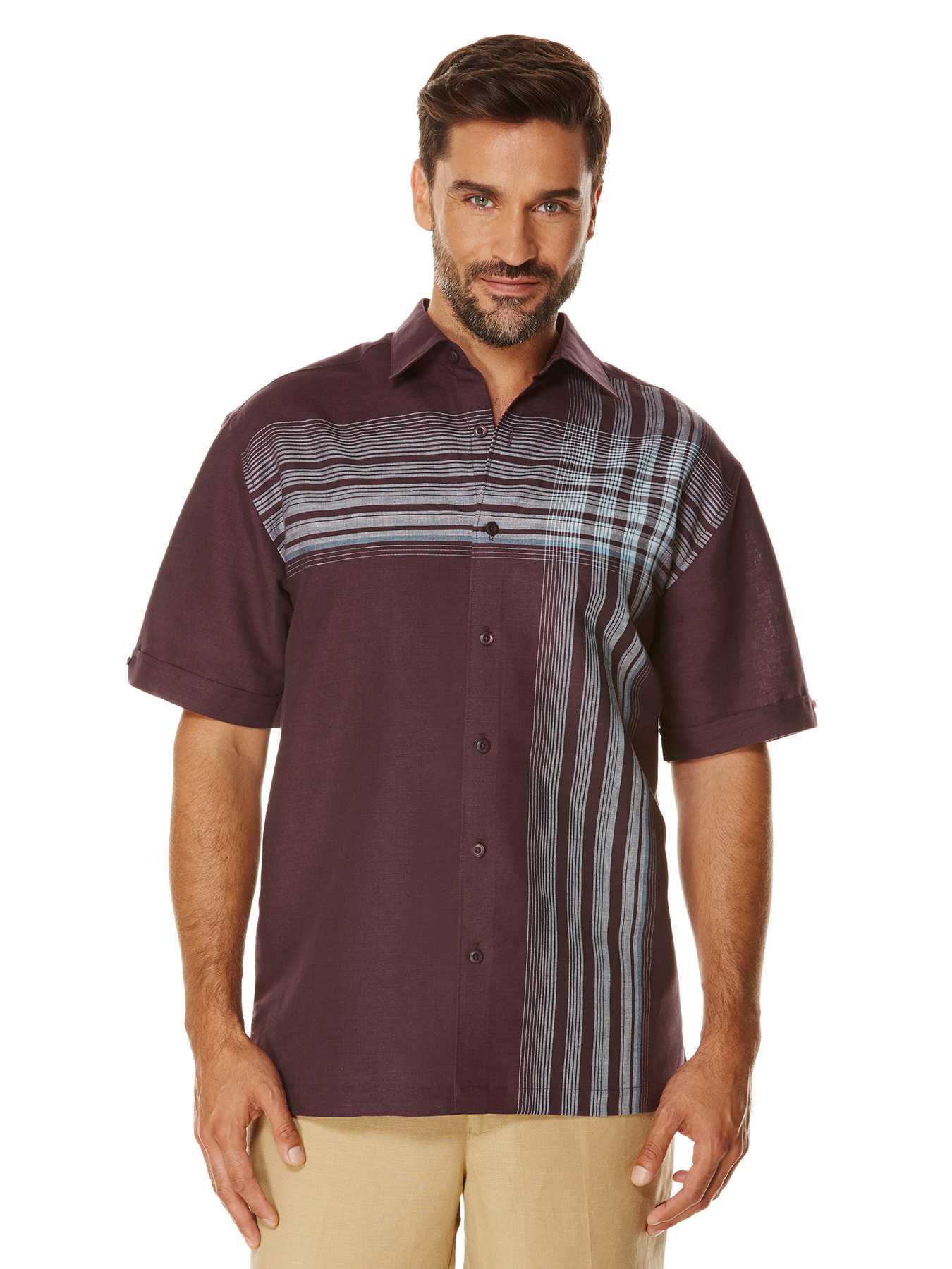 Cubavera Short Sleeve Engineered Shirt