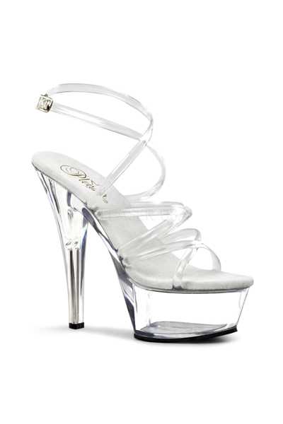 Clear Strappy Open Toe Platform High Heels
