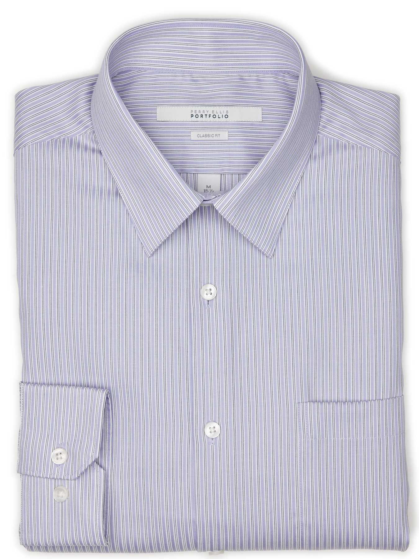 Perry Ellis Classic Fit Mini Chevron Portfolio Dress Shirt