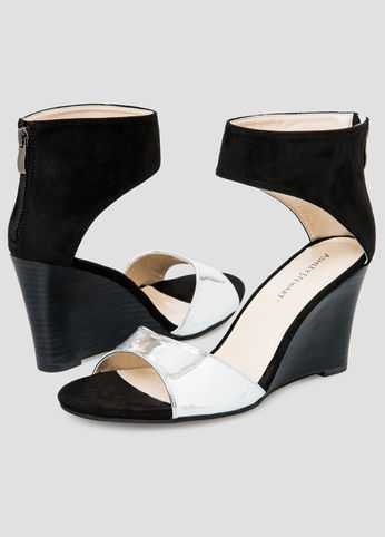 Metallic Suede Wedge - Wide Width