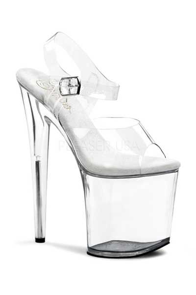 Clear Strappy Platform High Heels