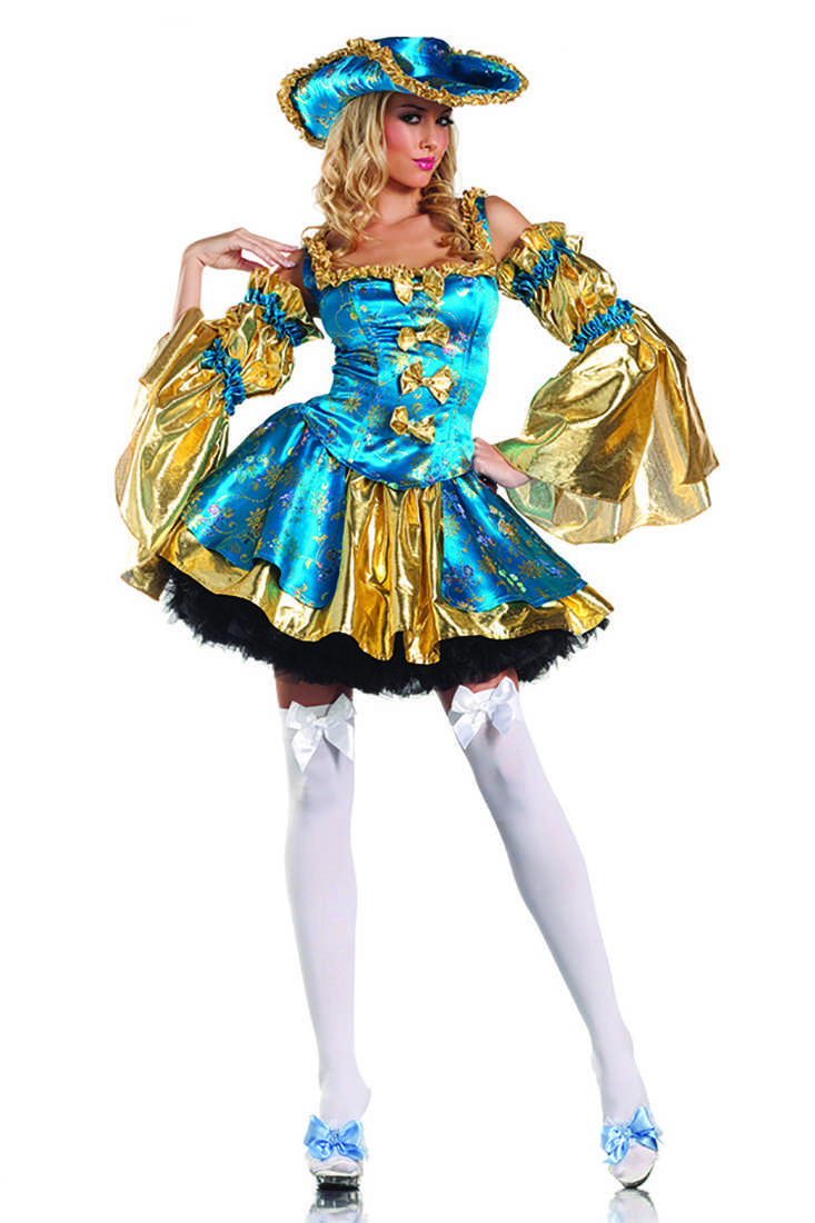 4 PC Royal Antoinette Sexy Victorian Costume